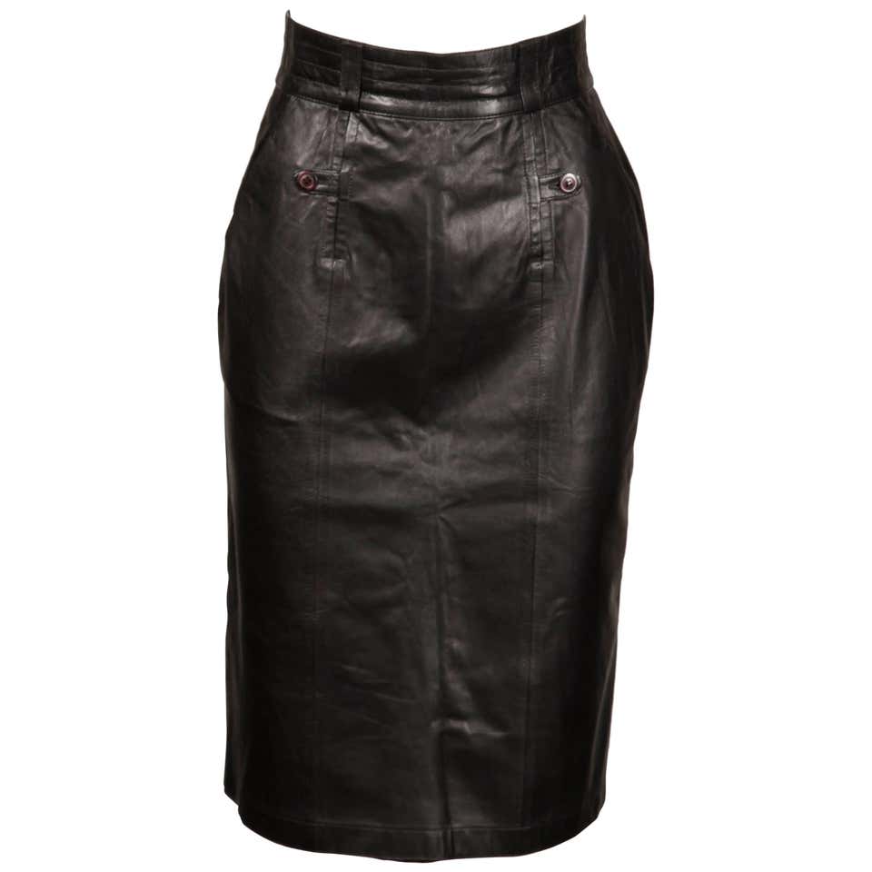 Early KARL LAGERFELD Suede Skirt For Sale at 1stdibs