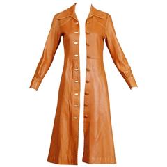 1970s Pieles Pitic North Beach Leather Vintage Handmade Whipstitch Coat 11
