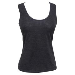 Pull sans manches Chloé en laine gris anthracite, taille XS 2007