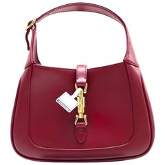 Gucci Jackie 1961 Mini Red Burgundy Leather Bag No Strap