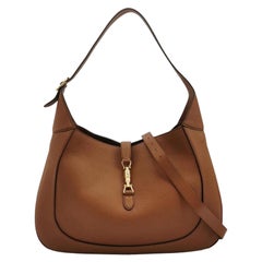 Gucci Jackie 1961 Caramel Tan Large Shoulder Bag with Strap