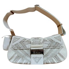 Dior Limited Edition Rare Columnbus Dior Strict Chic White Rhinestones Bag