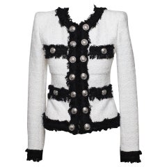 Giacca Balmain Cropped Tweed
