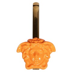 Versace Orange Medusa Hair Clip