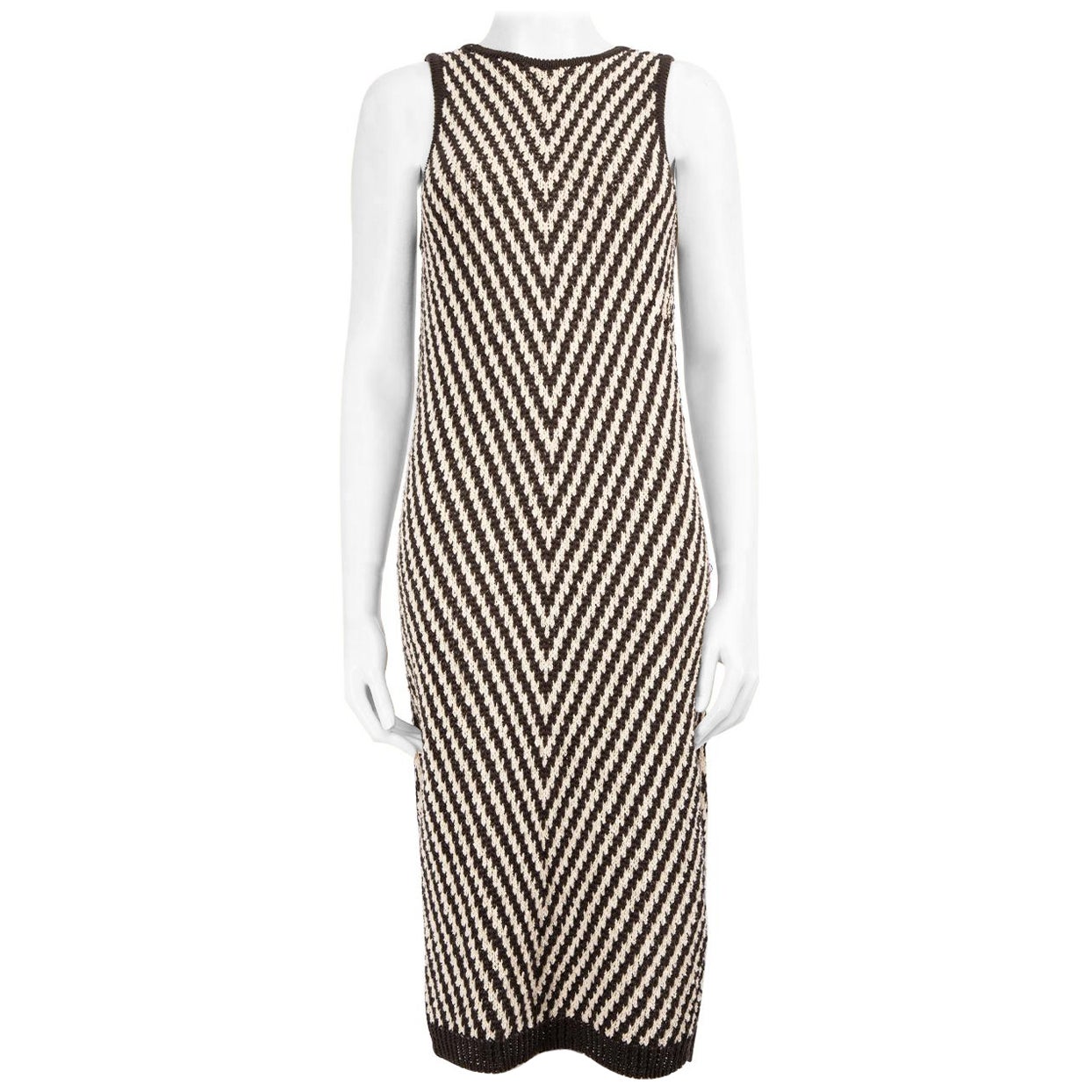 Max Mara Striped Knitted Midi Dress Size M For Sale