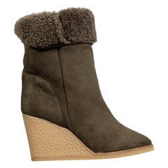 Isabel Marant - Bottes à talons compensés en daim vert, taille EU 41