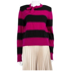 Marc Jacobs Wool Striped Neck Tie Sweater Size M