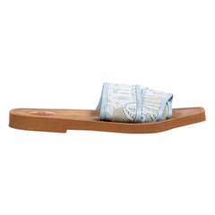 Chloé Blue Woody Lace Sandals Size IT 38