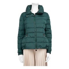 Moncler Green Collapsible Hood Puffer Jacket Size M