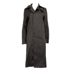 Bottega Veneta Fall 2020 Black Waxed Trench Coat Size S
