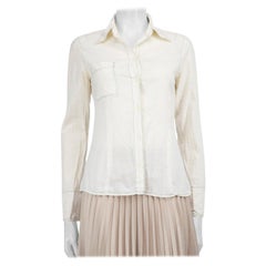 Isabel Marant Ecru Contrast Trim Shirt Size S