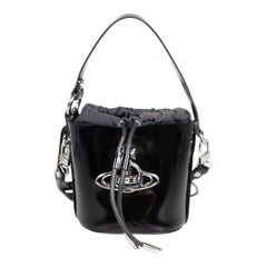 Used Vivienne Westwood Black Leather Daisy Bucket Bag