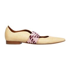 Malone Souliers Ballerine in rafia beige Martina Luwolt Taglia IT 35