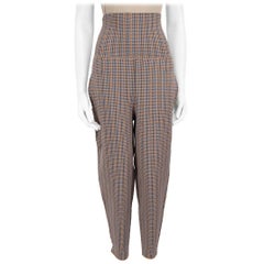 Stella McCartney Chequered High Rise spitz zulaufende Hose Größe XXS