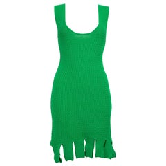 Bottega Veneta Mini Vestido de Punto Verde Talla XS