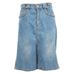 Chloé See by Chloé Blue Knee Length Denim Skirt Size XS