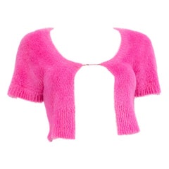 Jacquemus Pink La Maille Neve Crop Top Size L