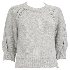 3.1 Phillip Lim Jersey de punto gris de manga corta Talla S