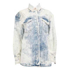 Alexandre Vauthier Blue Denim Embellished Jacket Size M