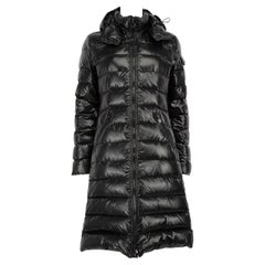 Moncler Black Down Filled Mid Length Coat Size XXXL