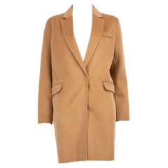 Maje Cappotto con bottoni in lana color cammello taglia XS