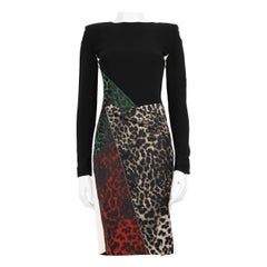 Roland Mouret Leopard Print Panelled Dress Size M