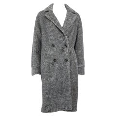 Maje Cappotto lungo grigio a scacchi taglia XS