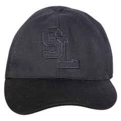 Saint Laurent - Casquette noire brodée avec logo SL