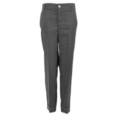 Golden Goose Graue spitz zulaufende Wollhose Größe S