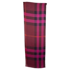 Burberry Purple Checkered Scarf