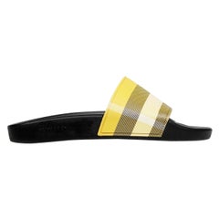 Burberry Yellow Nova Check Slides Size IT 39