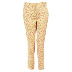 Prada Floral Print Slim Trousers Size XS