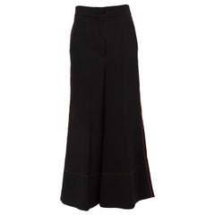 Roksanda Black Pleated Wide Leg Trousers Size XS