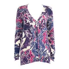 Emilio Pucci Chaqueta de cuello en V con estampado abstracto Talla L