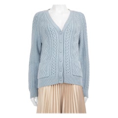 Emilia Wickstead Blue Wool Knit Buttoned Cardigan Size XS