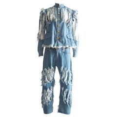 Vivienne Westwood Mens 'Cut, Slash and Pull' denim suit, SS 1991 9