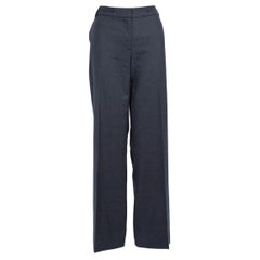 Loro Piana pantalon en laine gris ajusté taille XL