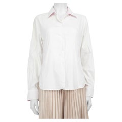 Loro Piana, chemise blanche à manches longues boutonnée, taille XL