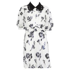Self-Portrait White Floral Sequinned Dress Taille XL