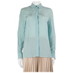 Altuzarra - Camicia con bottoni in percalle blu Taglia XS