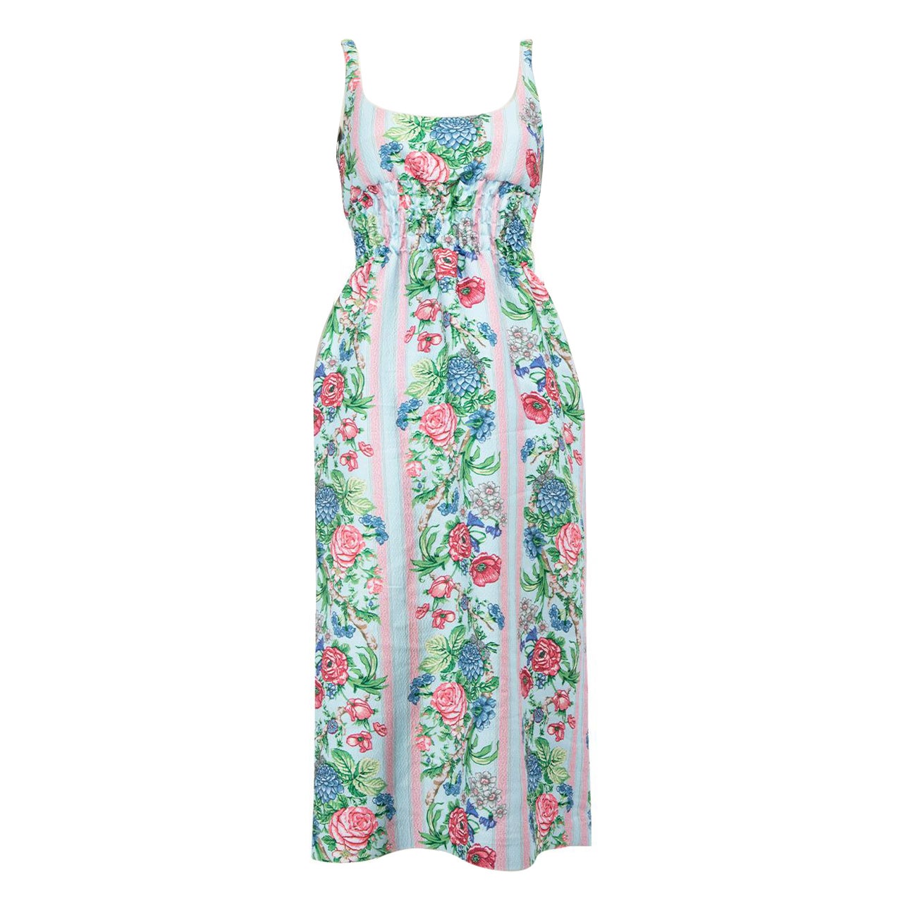 Emilia Wickstead Floral Sleeveless Midi Dress Size S For Sale