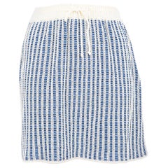 La DoubleJ Blue Drawstring Ribbed Knit Skirt Size XS