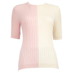 Emilia Wickstead Two-Tone Ribbed Top Size M