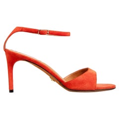 Givenchy Red Suede Open Toe Sandals Size IT 37