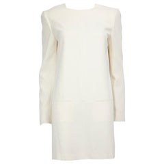 Alexander McQueen White Shoulder Padded Dress Size M