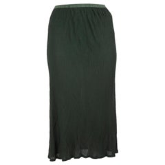 Missoni, jupe midi élastique verte, taille S