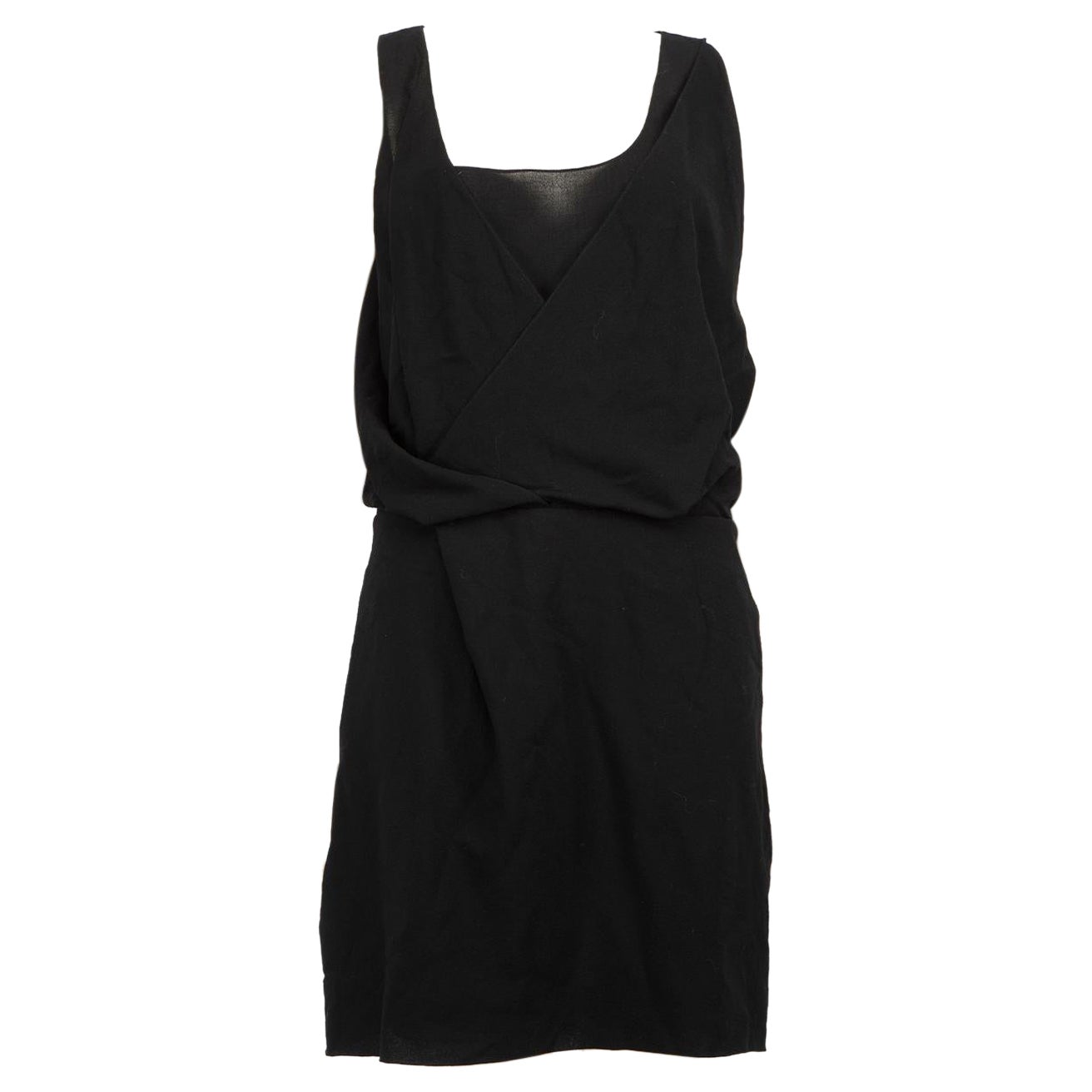 Chloé Black Wool Sleeveless Mini Dress Size M For Sale