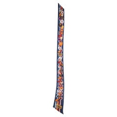 Fendi Silk Floral Print Twilly Scarf
