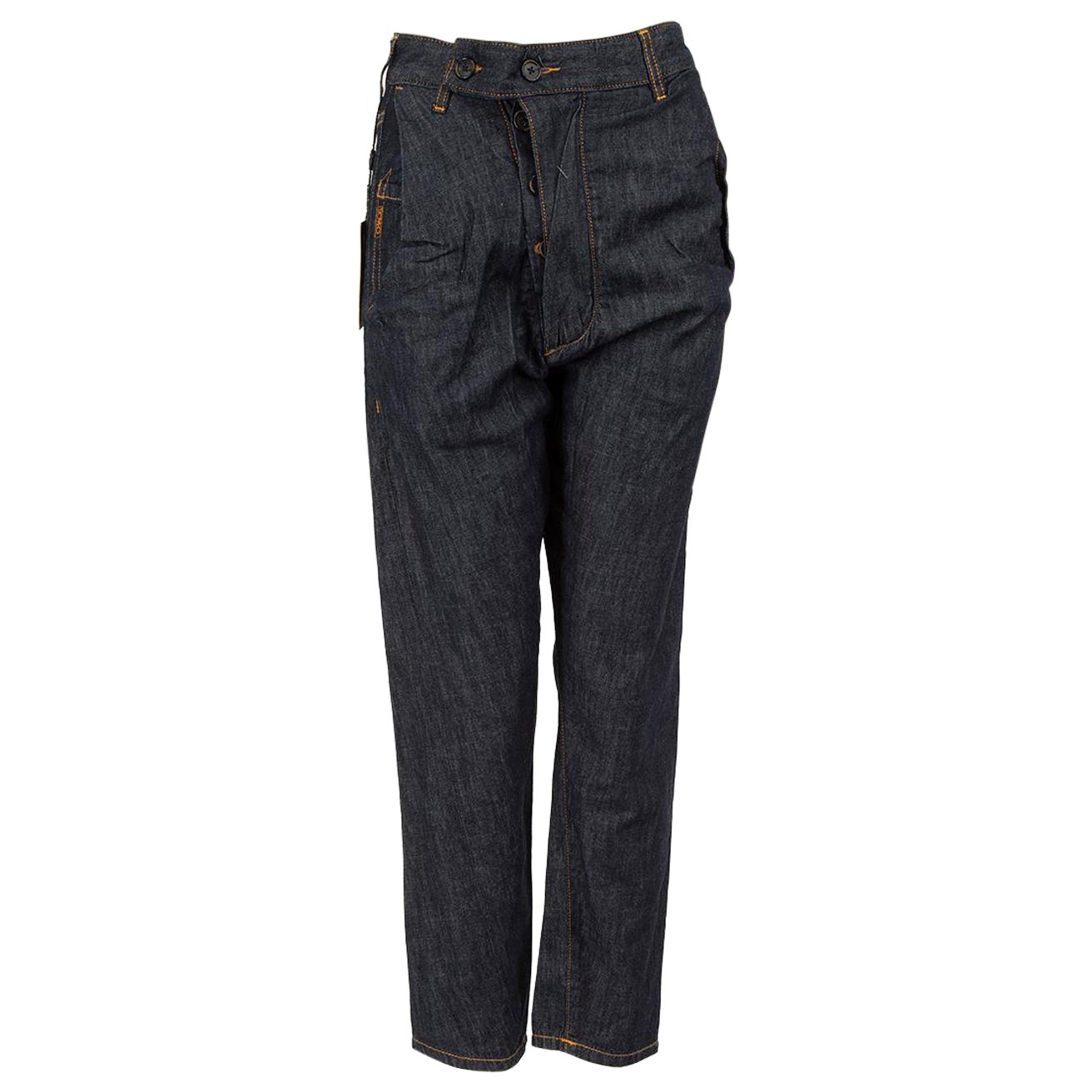 Vivienne Westwood Vivienne Westwood Anglomania Blue Denim Tapered Jeans Taille XXS en vente