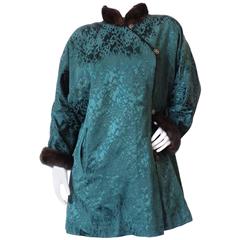 1980s Yves Saint Laurent Silk Mink Coat